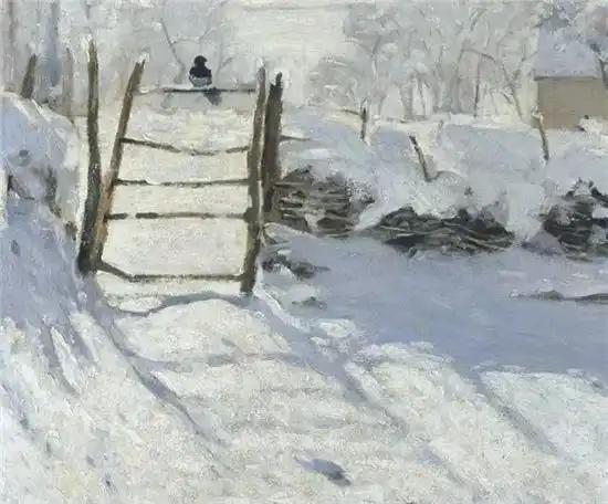 大师莫奈画中的雪景，高冷之美︱艺术名画